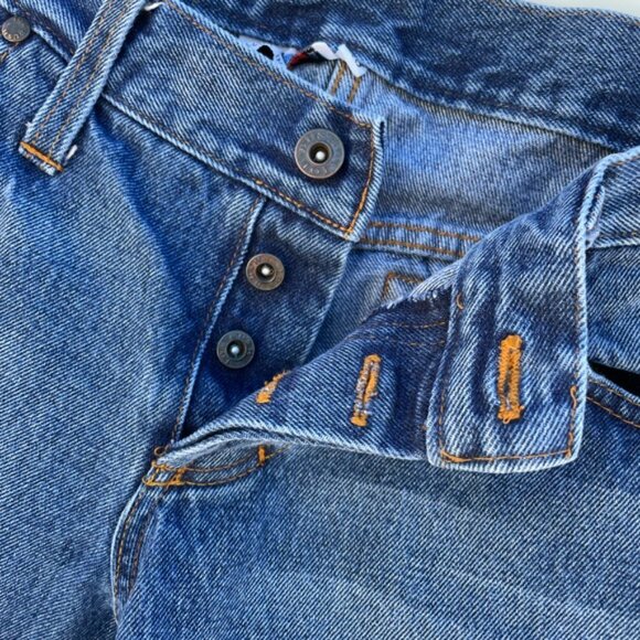 J Bush Hollywood Creations Upcycled Vintage Levis Capri Jeans Sz 26 - Picture 6 of 8
